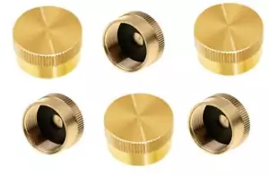 Grill & Stove Brass Saftey Cap For 1 LB Propane Bottle Cylinder - 6 PCS - Picture 1 of 4