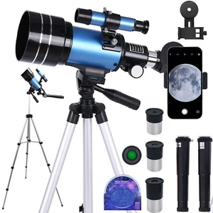 300mm Astronomical Telescope 150X with Phone Adapter Barlow Lens for Kids Gift - Picture 1 of 14