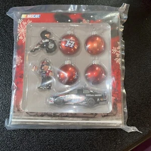 Tony Stewart #14 NASCAR Race Car 7 Piece Set Christmas Ornaments Set 2012 NWB - Picture 1 of 7