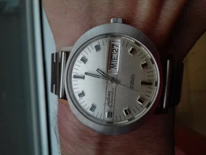 Justina BIG AUTOMATIC 25 JEWELS VINTAGE COLLECTION NOS MONTRE WATCH SWISS MADE - Foto 1 di 12