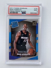 2017 Bam Adebayo RC Panini Donruss Press Proof Silver SN#/299 PSA 9