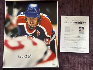 WAYNE GRETZKY Signed Edmonton OILERS 16x20 PHOTO BAS LOA - Picture 1 of 4