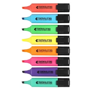 Dataglow Pack of 8 Chisel Tip Highlighter Pens - Picture 1 of 1