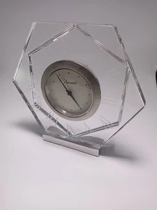 Baccarat Crystal Rock table clock abysse No Box Used - Picture 1 of 6