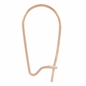 2 piezas de alambre de oreja de riñón de oro rosa de 14K de 8,6 mm X 17 mm - Imagen 1 de 2