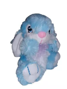 Dan Dee Easter Bunny 7" Plush Rabbit Blue Spring Bow Stuffed Animal Toy - Picture 1 of 4