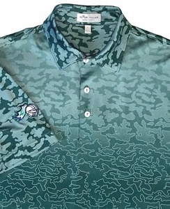 Peter Millar Sommerkomfort Herren MED Golf Performance Polo Camouflage Segel - Bild 1 von 4