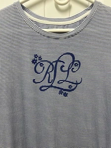 Ralph Lauren Women’s Sleep Shirt Size Small Blue White Stripe Logo New with tags - Picture 1 of 5