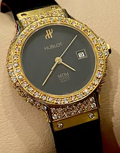 Hublot MDM Women's Watch 18K Solid YG 29mm Quartz 114 Diamonds Ref. 139.10.4 - Bild 1 von 15