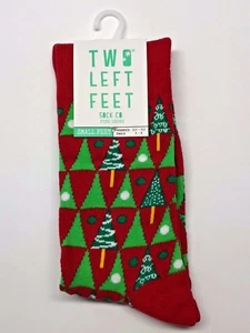 Calcetines unisex rojos árbol de Navidad Pine Grove de TwoLeft Feet® para hombre y mujer talla - Imagen 1 de 8