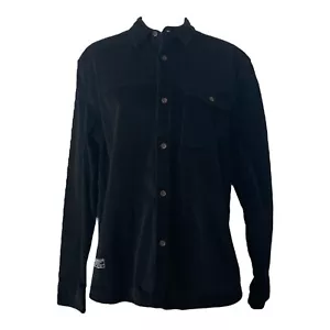 Herren Large Cord Hemd Jacke Jack South London Schwarz Button Down Langarm - Bild 1 von 11