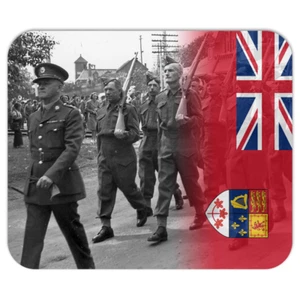 Bandera de la Commonwealth Canadiense personalizada de la Segunda Guerra Mundial con alfombrilla de ratón de soldados MP017-REC - Imagen 1 de 1