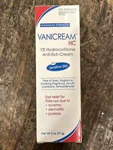 Vanicream HC 1% Hydrocortisone Anti Itch Cream Eczema Dermatitis Psoriasis 2 oz. - Picture 1 of 3