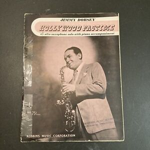 Jimmy Dorsey Hollywood Pastime Alto Saxophone Piano Accompaniment Songbook Book