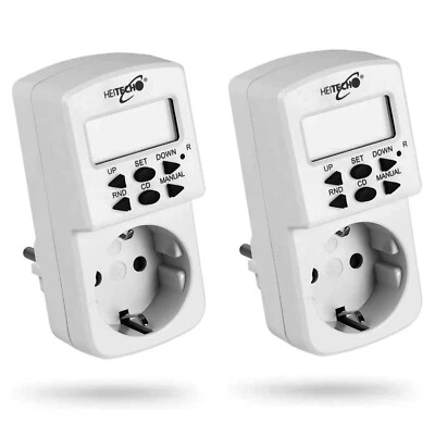 2x Digitale Mini Wochen-Zeitschaltuhr Steckdose Timer Schaltuhr Zeitschalter - Bild 1 von 3