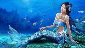 Sexy Sea Mermaid 5D Diamond Painting Kit Cross Stitch Rhinestones Fantasy Drills