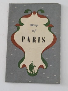 Mapa turístico de París vintage años 50 - Imagen 1 de 6