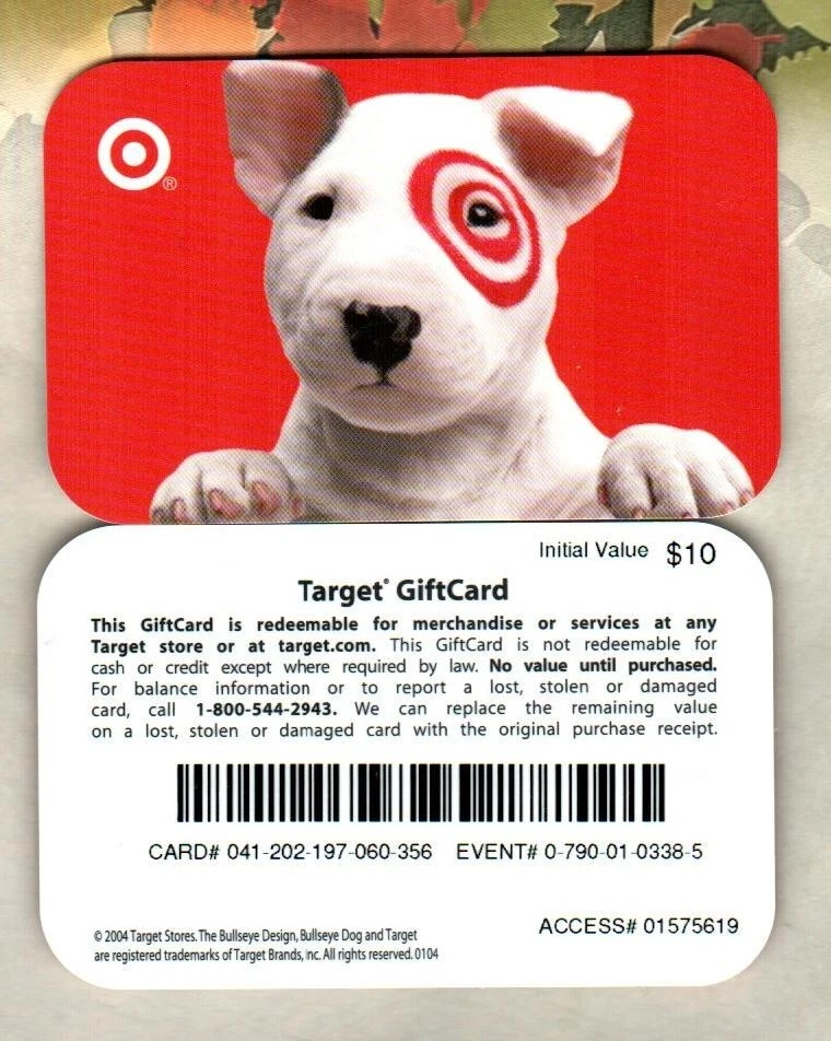 TARGET Bullseye ( 2004 ) Gift Card ( $0 ) V2 - RARE - Image 1 of 1