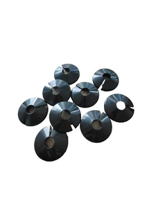 radiator pipe covers plastic pipe collars 15mm black x 2 - Picture 1 of 5