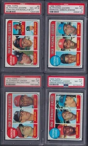 PSA 8 1969 Topps #12 1968 SO Leaders Bob Gibson Fergie Jenkins Bill Singer READ - Picture 1 of 9