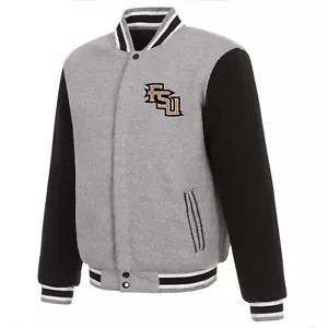 Florida State Seminoles Two Tone Reversible Fleece Jacket Gray Black JHD - Picture 1 of 5