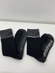 Mens New Balance Performance Training Crew Socks 2 Pair Black (8-12) - Picture 1 of 5