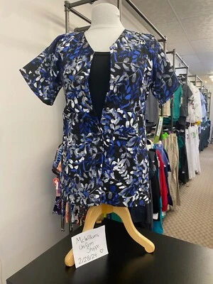 Blusa Médica a Presión Landau XS Azul, Negra y Blanca Foto 1 de 4