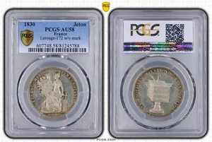 Francia 1830 ficha de plata - Lerouge-172 sin marca de borde graduación profesional au-58 tonificado - Imagen 1 de 3