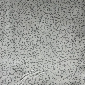 Gray Swirl Pattern Quilting Fabric 2 Yards Cotton Sewing Crafts Material - Picture 1 of 4