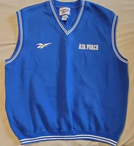 Air Force Swag Knit Vest, Royal Blue w/ White Trim, Sz L - Picture 1 of 3