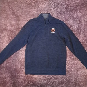 Sudadera grande Under Armour Storm Quarter cremallera azul bordada Minnesota Twins - Imagen 1 de 5
