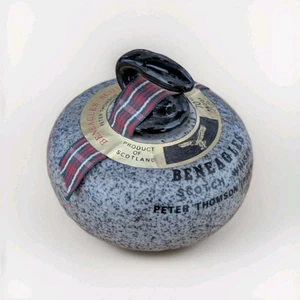 Vintage Beneagles Scotch Whiskey Decanter Curling Stone Rock Miniature - Picture 1 of 10