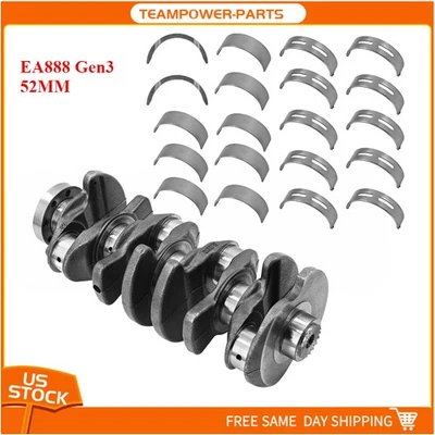 EA888 Gen3 Crankshaft w/ Main Rod Bearing Kit For 15-22 TSI Audi A4 VW Golf 2.0L Foto 1 de 4