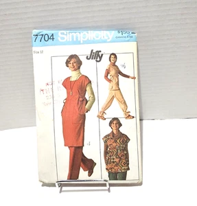 Vtg Simplicity #7704 Misses Sz 12 Pullover Tunic In Two Lengths And Pants 1976 - Picture 1 of 4