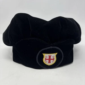 Equestrian Order Of The Holy Sepulchre Of Jerusalem Chapeau Black VTG 23.5” RARE - Picture 1 of 7