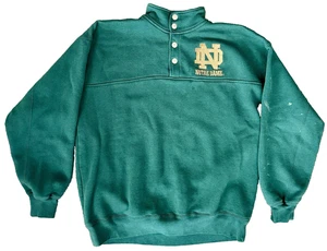 VINTAGE Notre Dame Fighting Irish Sweatshirt Erwachsene Large Muskatnopf NCAA 90 - Bild 1 von 10