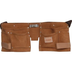 Tool Belt Leather Pouch 10 Pockets Builders Suede Apron Work Bag Holder Nail UK - Picture 1 of 6