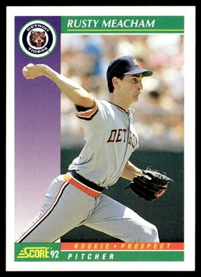 1992 Score Rusty Meacham Rookie Detroit Tigers #395 - Image 1 of 2