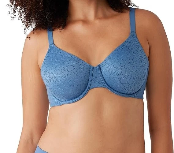 WACOAL 855345 Inside Job Full Coverage UW Bra Size 42DD Coronet Blue Retail