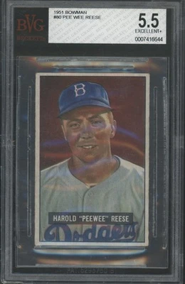 1951 Bowman Baseball #80 Pee Wee Reese Excellent+ BVG 5.5 - Image 1 of 2