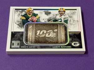 2019 Panini Impeccable Brett Favre Aaron Rodgers 1 Oz Silver Bar /20 Packers - Picture 1 of 3