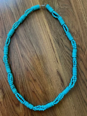 "Collar de piedras preciosas naturales turquesa, 28""" Foto 1 de 3