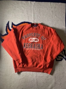 Sudadera roja vintage de los 90 University Of Nebraska Huskers para hombre XL!!!!!! - Imagen 1 de 9
