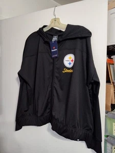 Pittsburgh Steelers-Fanatics-Lightweight Zip-Up Hooded Jacket-Womens Size XL-NEW - Picture 1 of 9