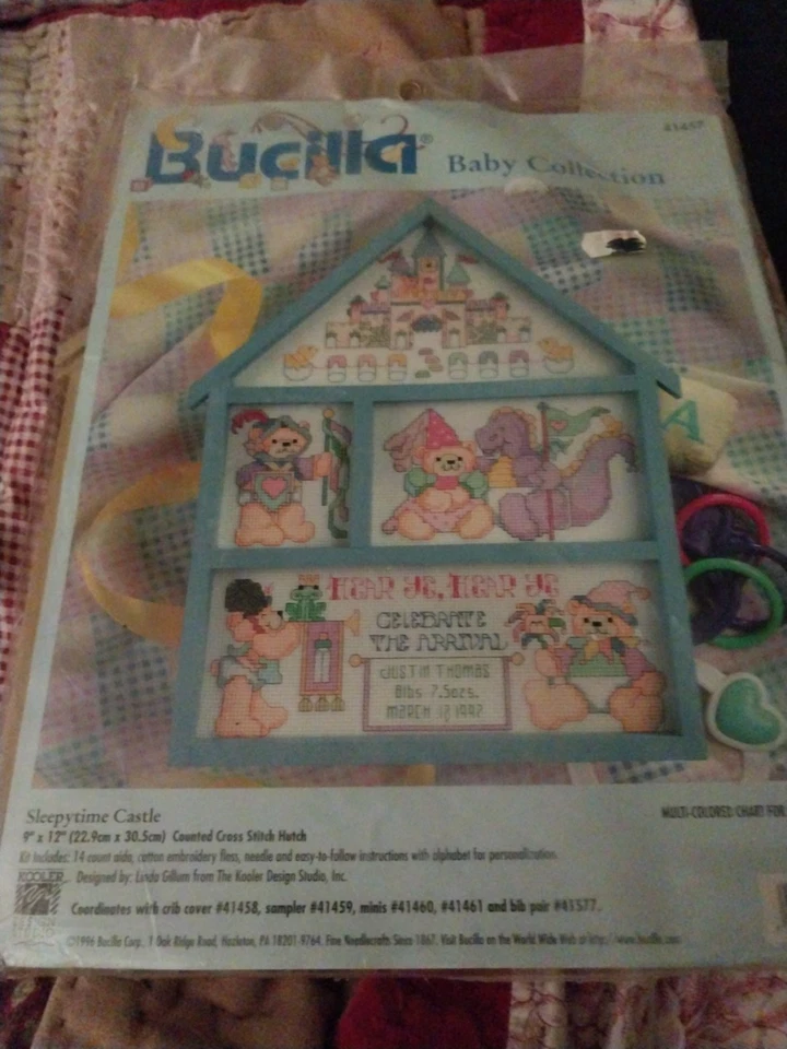 Bucilla Baby Coll“Sleepytime Castle”十字绣套装 #41457 全新未拆封 — 第 1/1 张图片