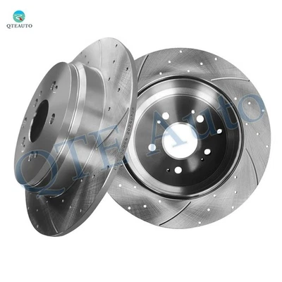 Rotores de disco de freno ranurados perforados traseros de 334 mm para Honda Pilot 2009-2015 Foto 1 de 4