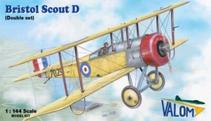 Kit doble VALOM 1/44 BRISTOL SCOUT. 14424 plástico, grabado Primera Guerra Mundial. - Imagen 1 de 6