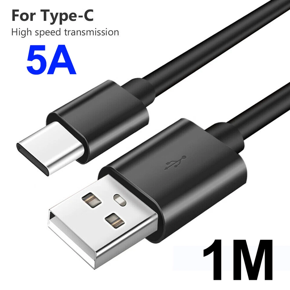Heavyduty Fast Charge Type C USB-C Data Sync Charger Charging Cable Lead 1M - Image 1 of 4