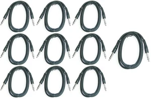 10 ADAM HALL 1,5 m Patchkabel Stereo Klinke TRS 6,3 mm Klinkekabel Kabel schwarz - Bild 1 von 4
