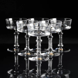 Cristal Royal Leerdam Royal corte fino Royal Royal Royalume conjunto de 6 jerez vintage - Imagen 1 de 6
